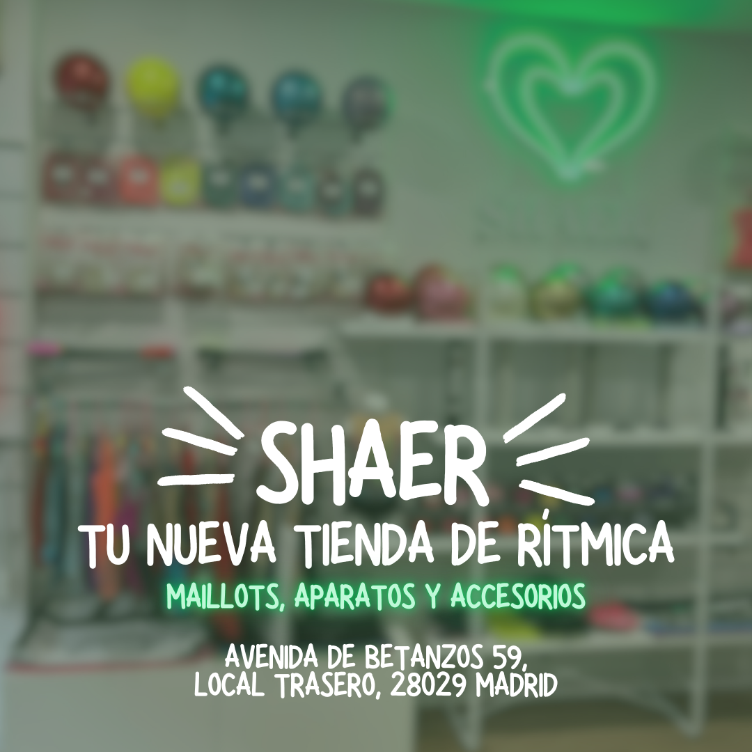 aparatos accesorios maillots en venta en madrid shaer tienda de gimnasia ritmica en madrid aparatos maillots punteras accesorios ropa coronitas adornos de moño