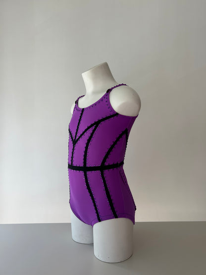 Maillot morado de tirantes finos~ Talla 8
