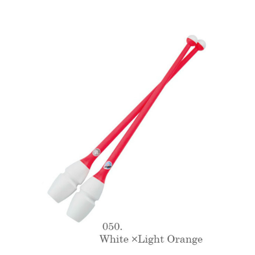 blanco naranja coral mazas gimnasia ritmica profesional chacot