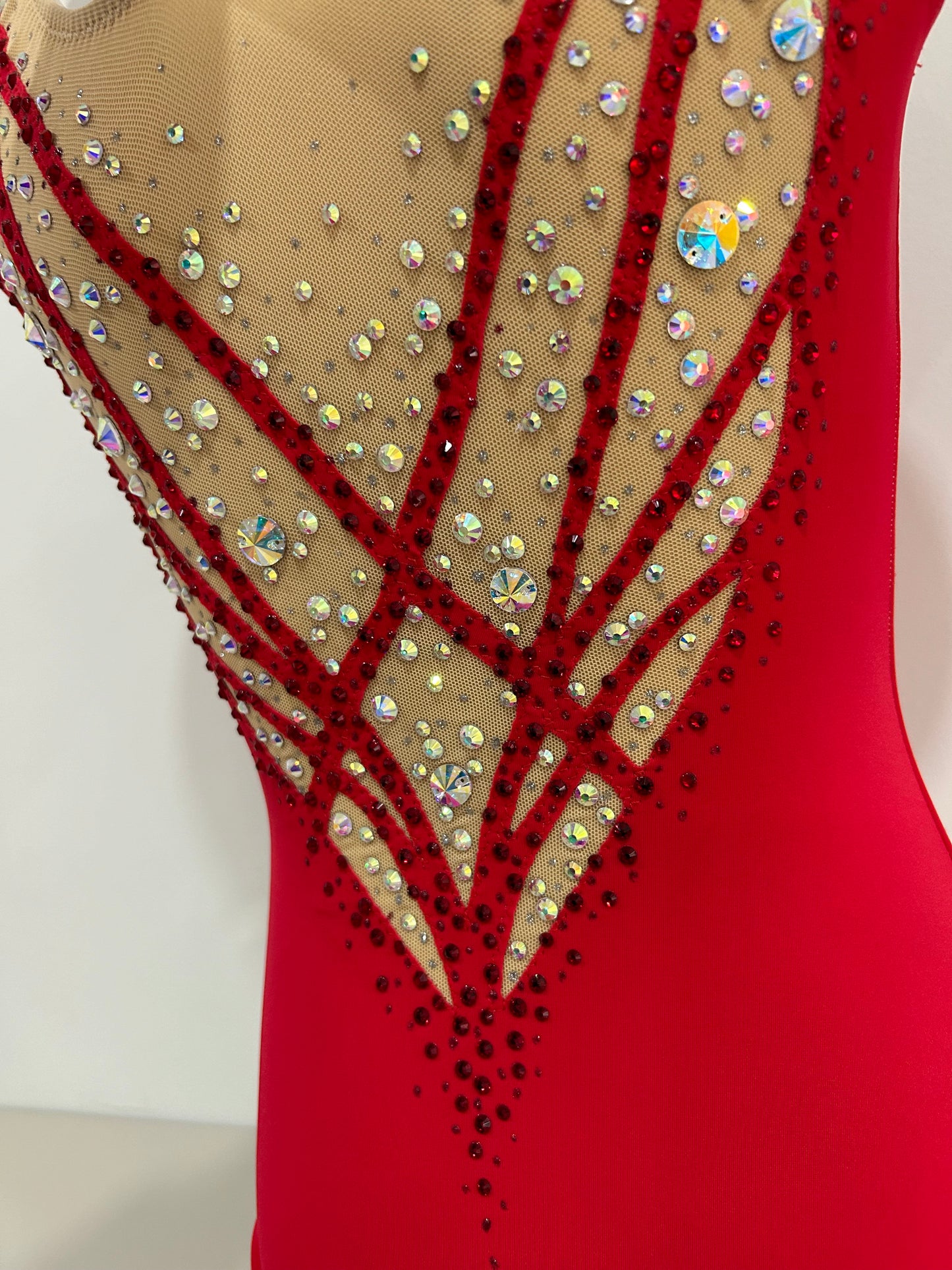 Maillot rojo con espalda cruzada~ Talla 14