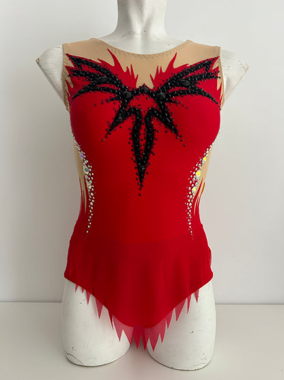 Maillot rojo y negro ~ Talla 16