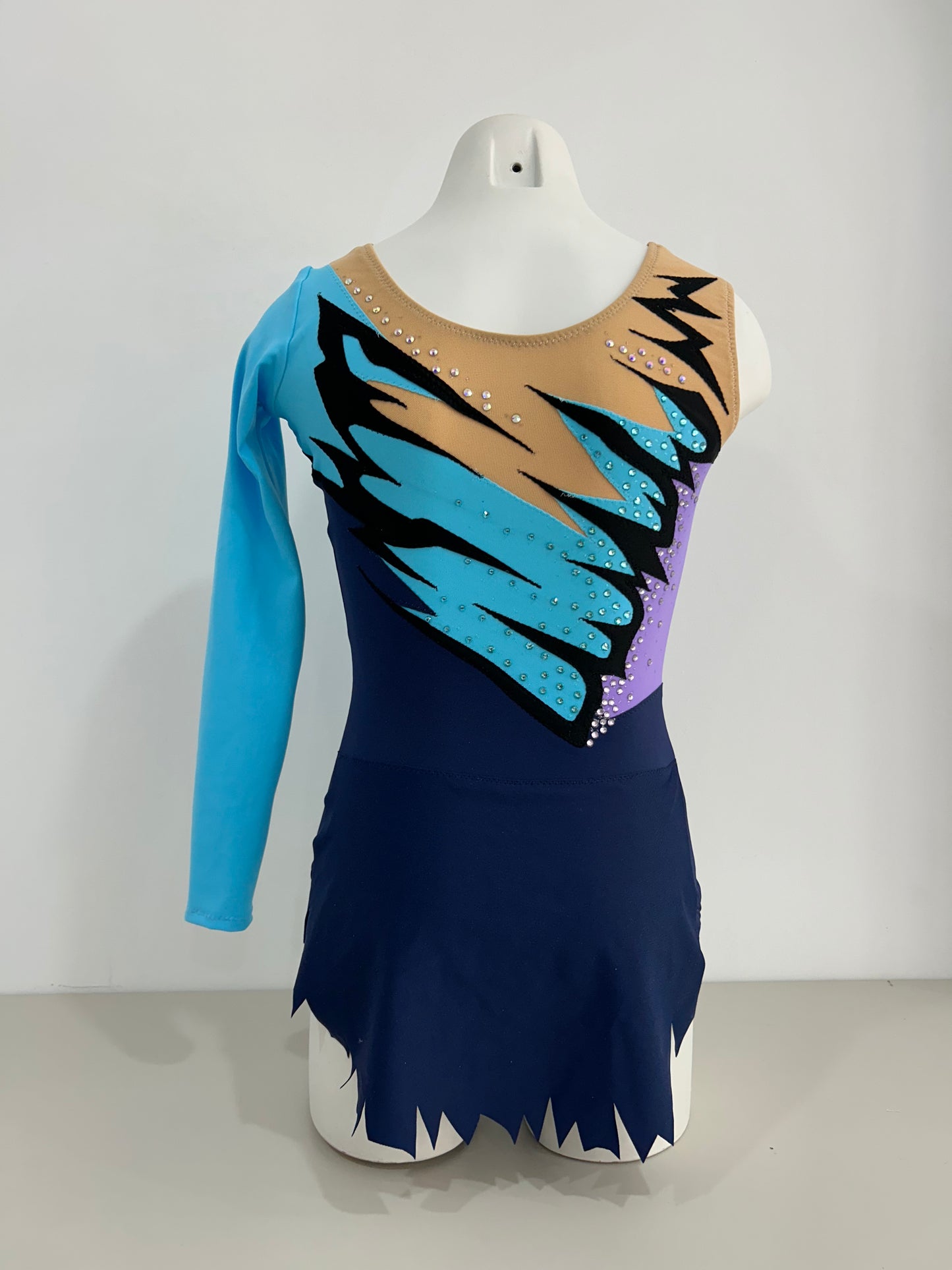 Maillot azul, lila y negro ~ Talla 14