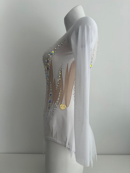 Maillot blanco con mangas~ talla S
