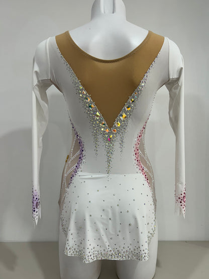 Maillot blanco, morado y rosa~ Talla S