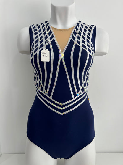 Maillot azul marino y plata ~ Talla S