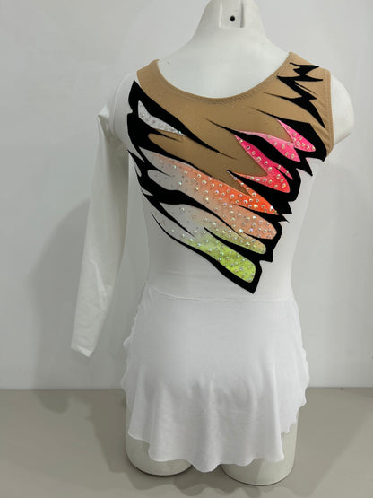 Maillot blanco,negro y flúor ~ Talla 14