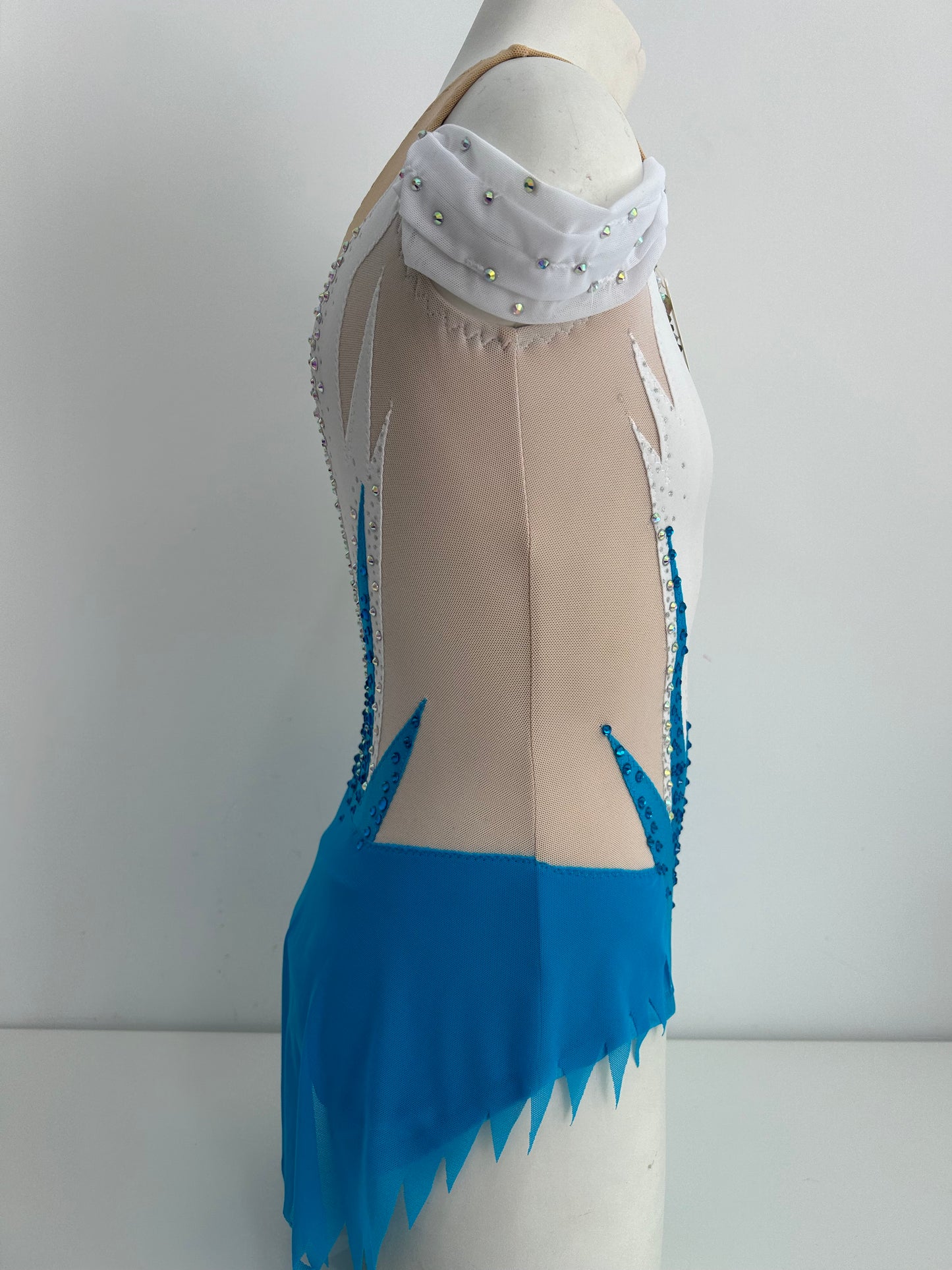 Maillot blanco y azul ~ talla 14