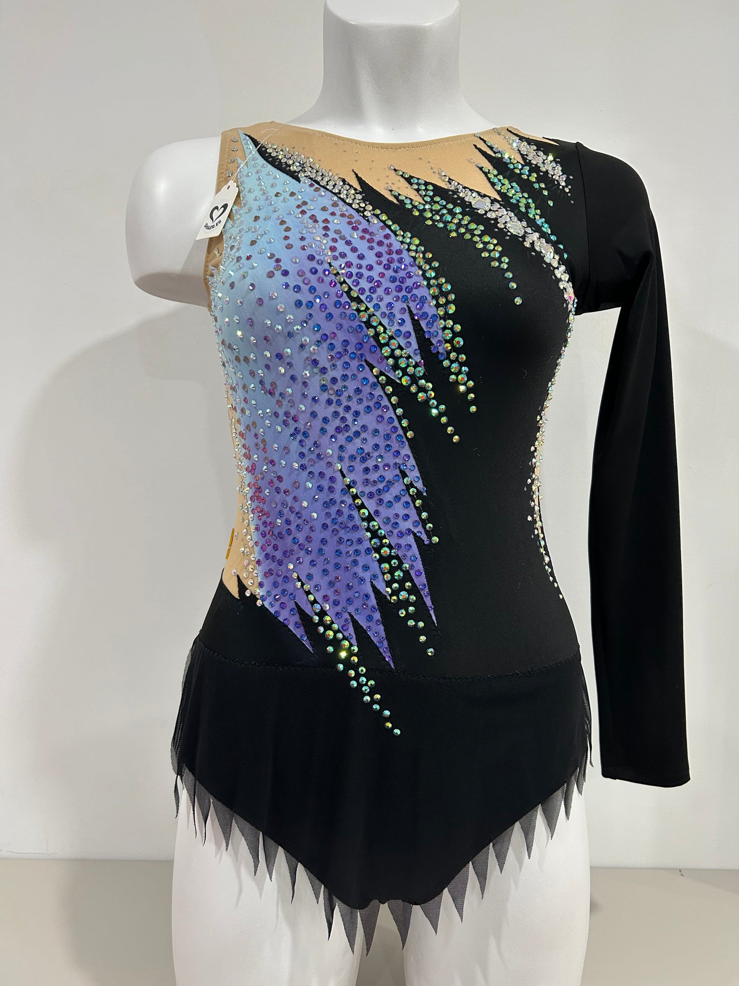 Maillot negro, azul y morado ~ Talla S