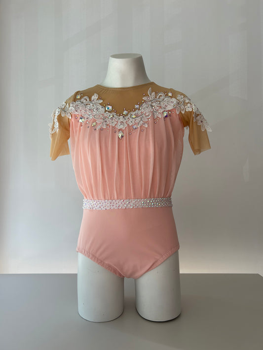 Maillot rosa fruncido ~ Talla 16