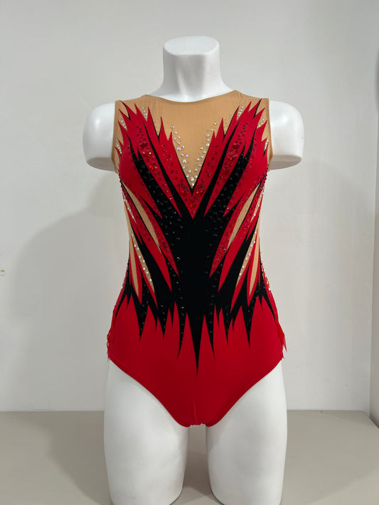 Maillot rojo y negro~ Talla S