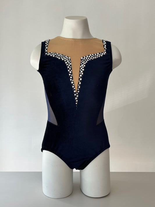 Maillot azul oscuro terciopelo ~ Talla 14