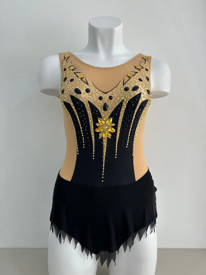 Maillot negro con dorado ~ Talla 16