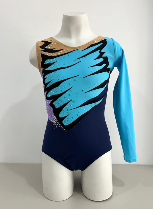 Maillot azul, lila y negro ~ Talla 14