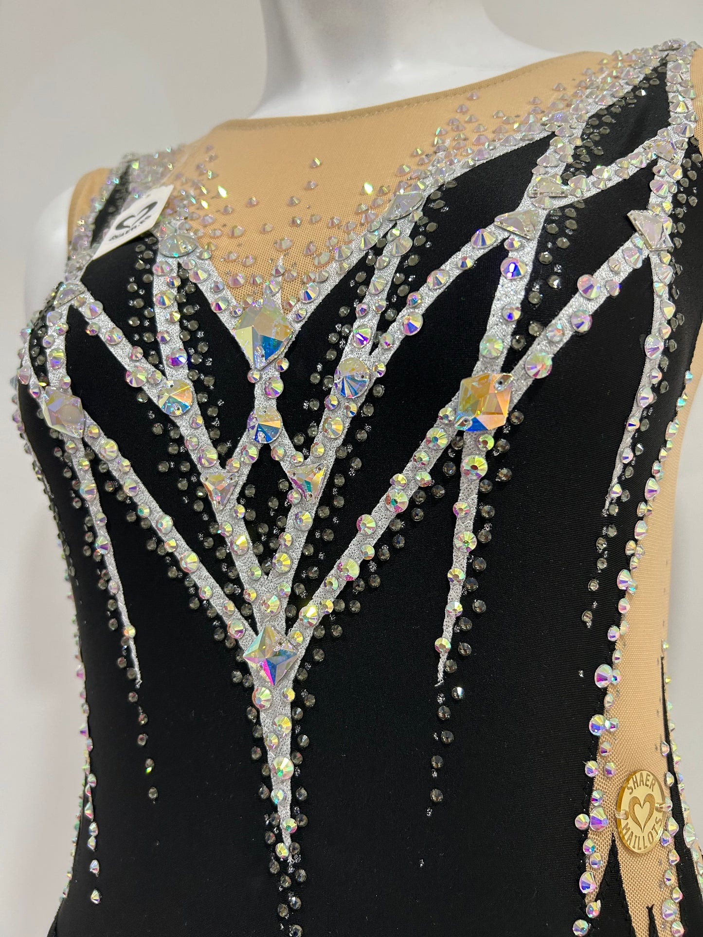 Maillot negro y plateado ~ Talla S