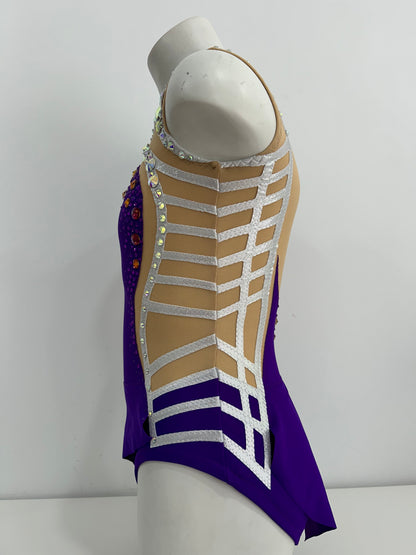 Maillot morado y plata ~ talla 12
