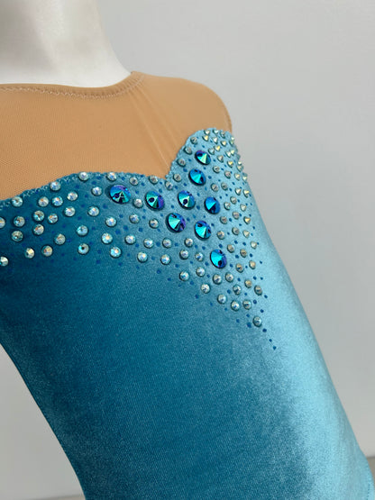 Maillot terciopelo azul ~ Talla 6