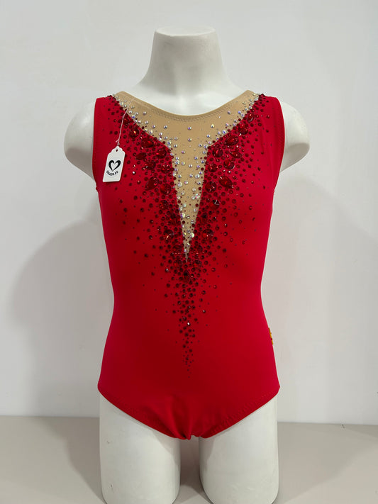 Maillot rojo con espalda cruzada~ Talla 14