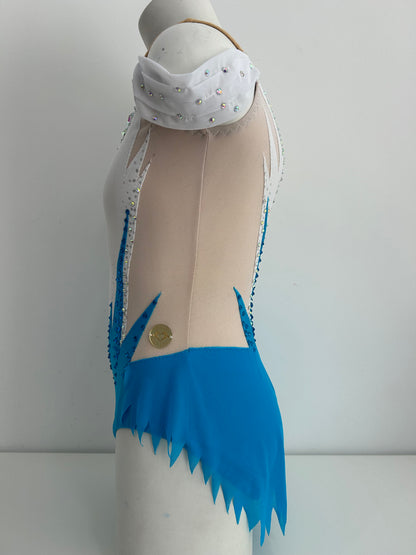 Maillot blanco y azul ~ talla 14