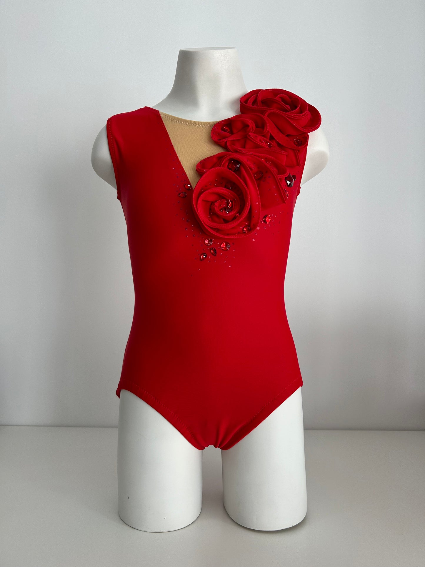 Maillot rojo con flores~ Talla 14