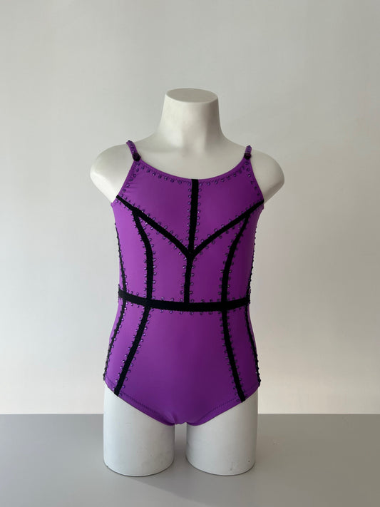 Maillot morado de tirantes finos~ Talla 8