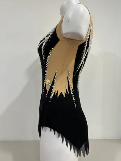 Maillot negro y plateado ~ Talla S