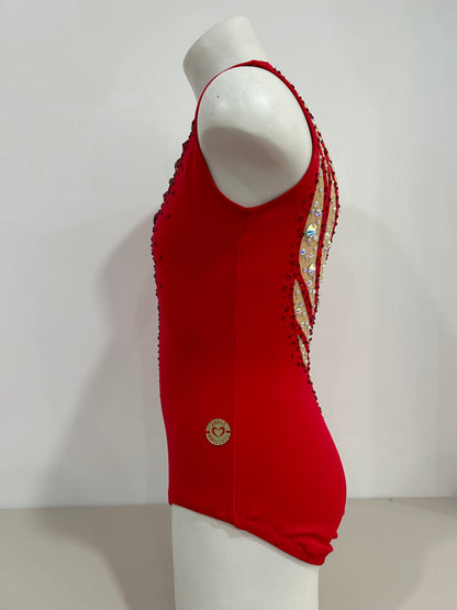 Maillot rojo con espalda cruzada~ Talla 14