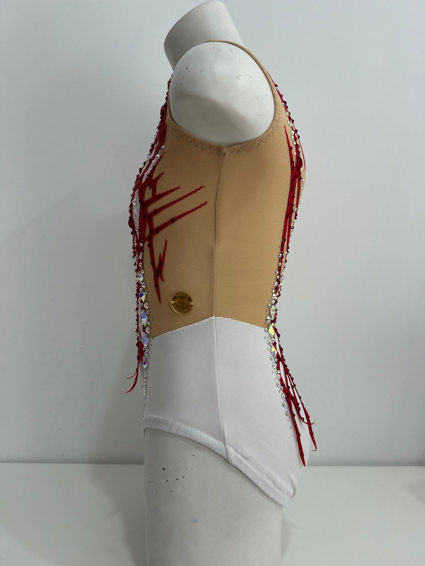 Maillot blanco y rojo~ Talla 12
