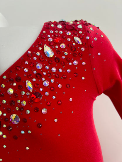 Maillot rojo de terciopelo ~ talla S