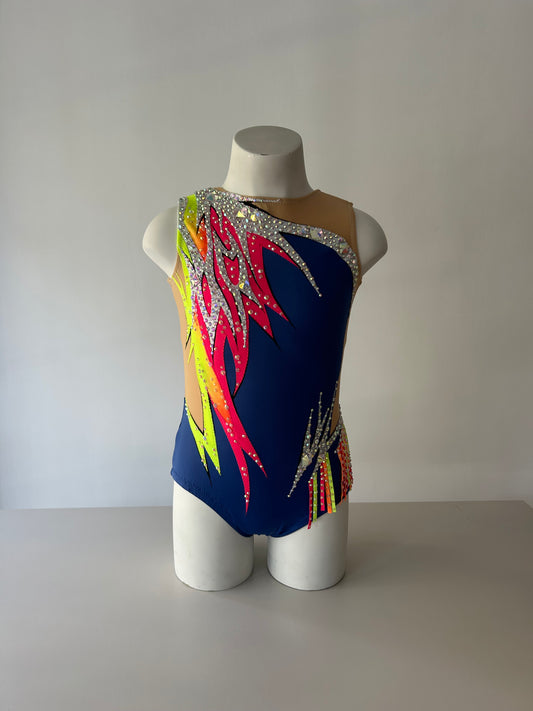 Maillot azul, amarillo y rosa ~ Talla 10