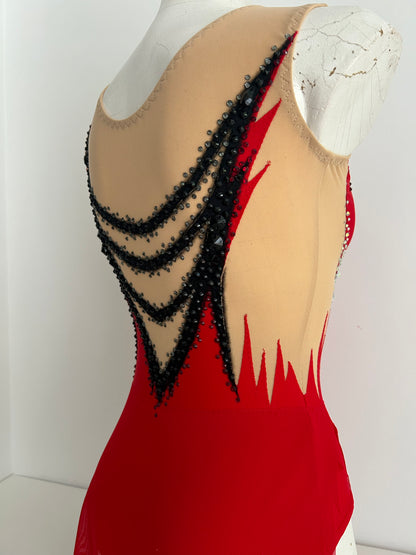 Maillot rojo y negro ~ Talla 16