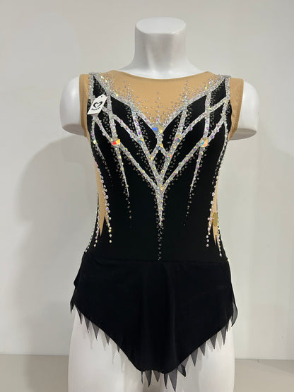 Maillot negro y plateado ~ Talla S