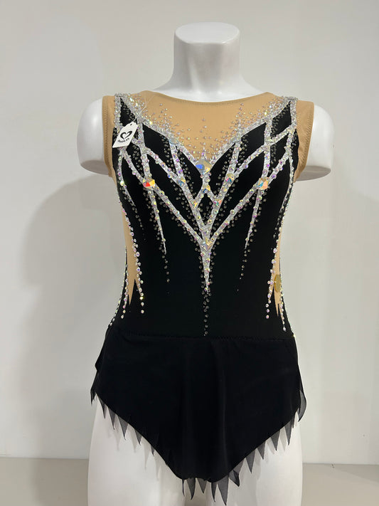 Maillot negro y plateado ~ Talla S