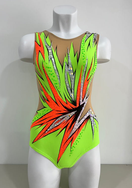 Maillot verde y naranja ~ Talla 16