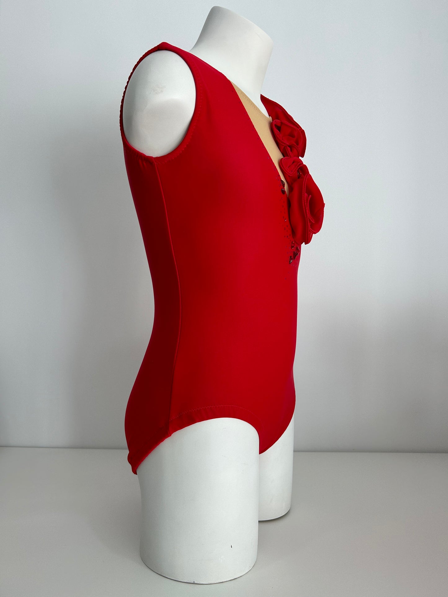 Maillot rojo con flores~ Talla 14
