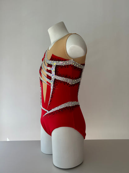 Maillot rojo y plata ~ Talla 14