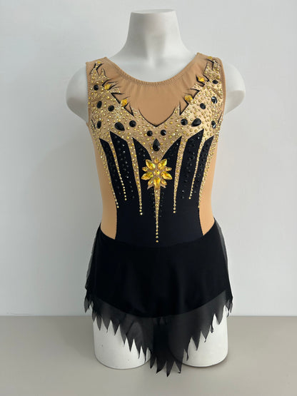 Maillot negro con dorado ~ Talla 16