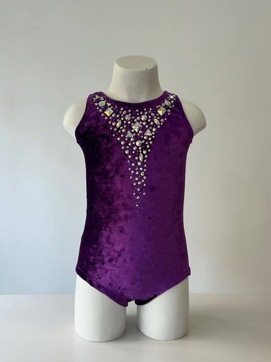 Maillot morado de terciopelo ~ Talla 4