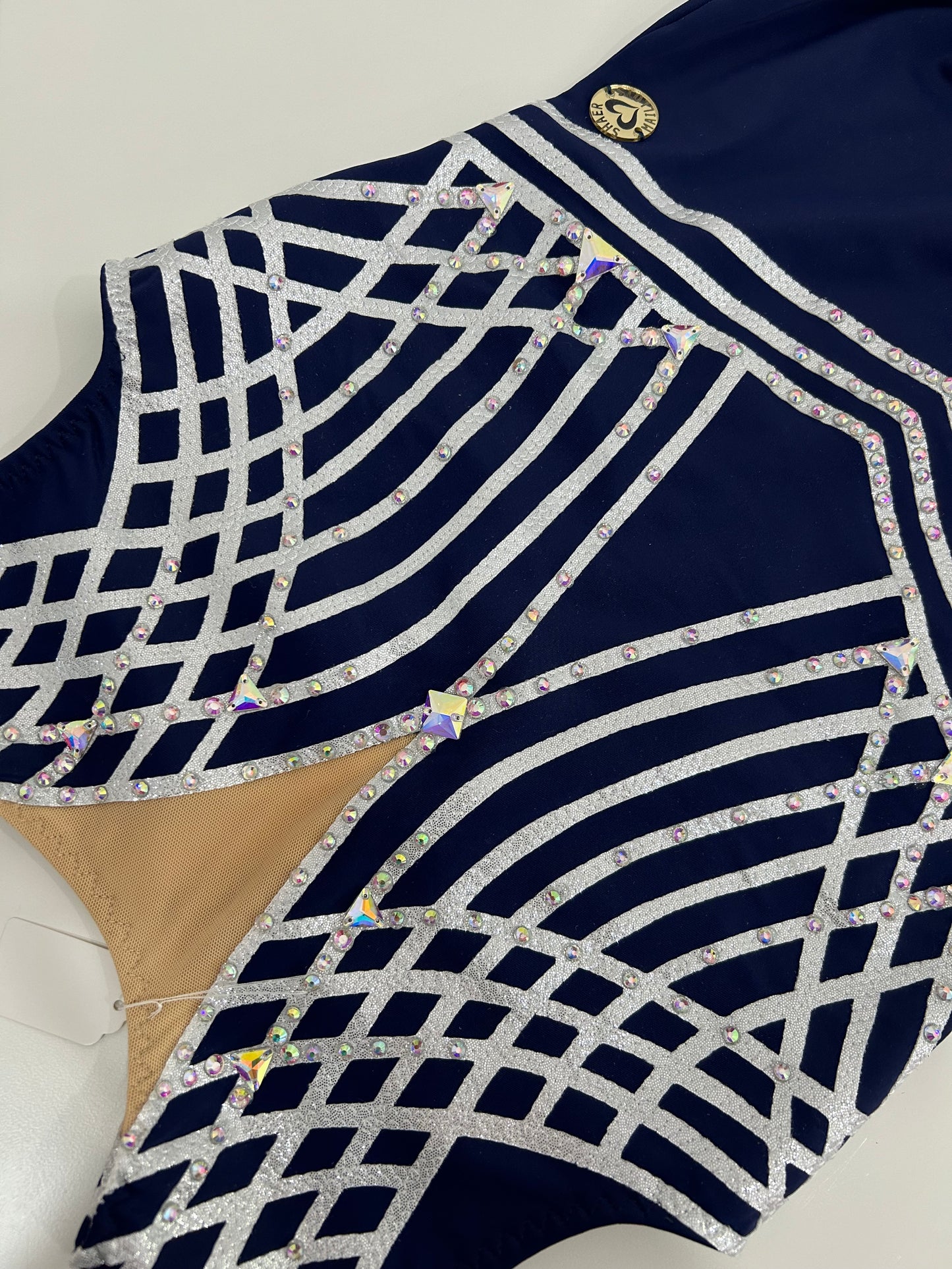 Maillot azul marino y plata ~ Talla S