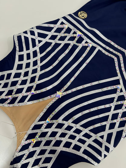 Maillot azul marino y plata ~ Talla S