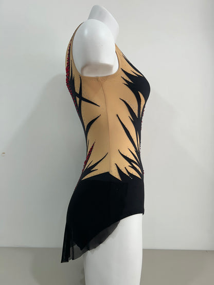 Maillot negro con flores ~ Talla 16
