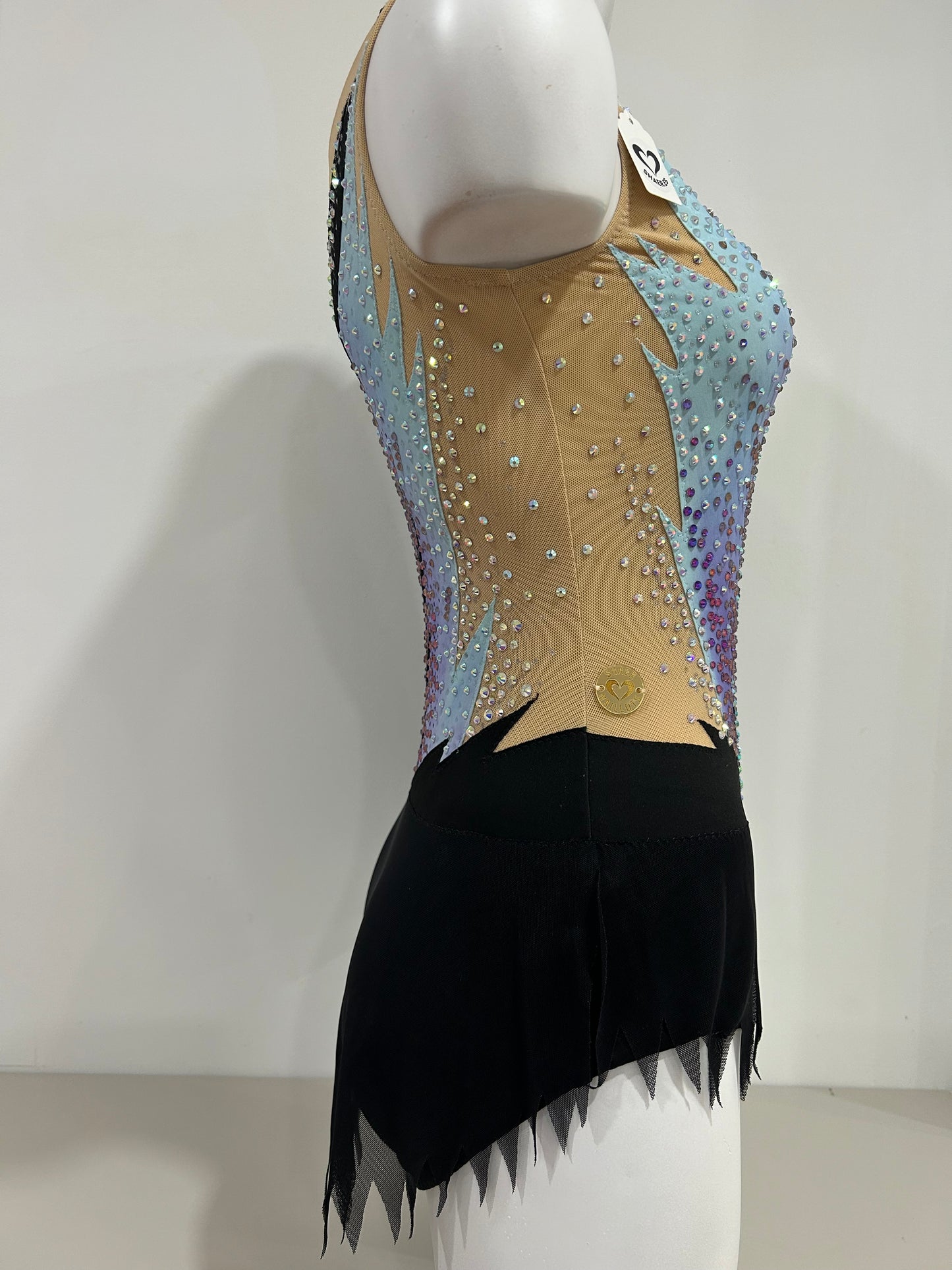 Maillot negro, azul y morado ~ Talla S