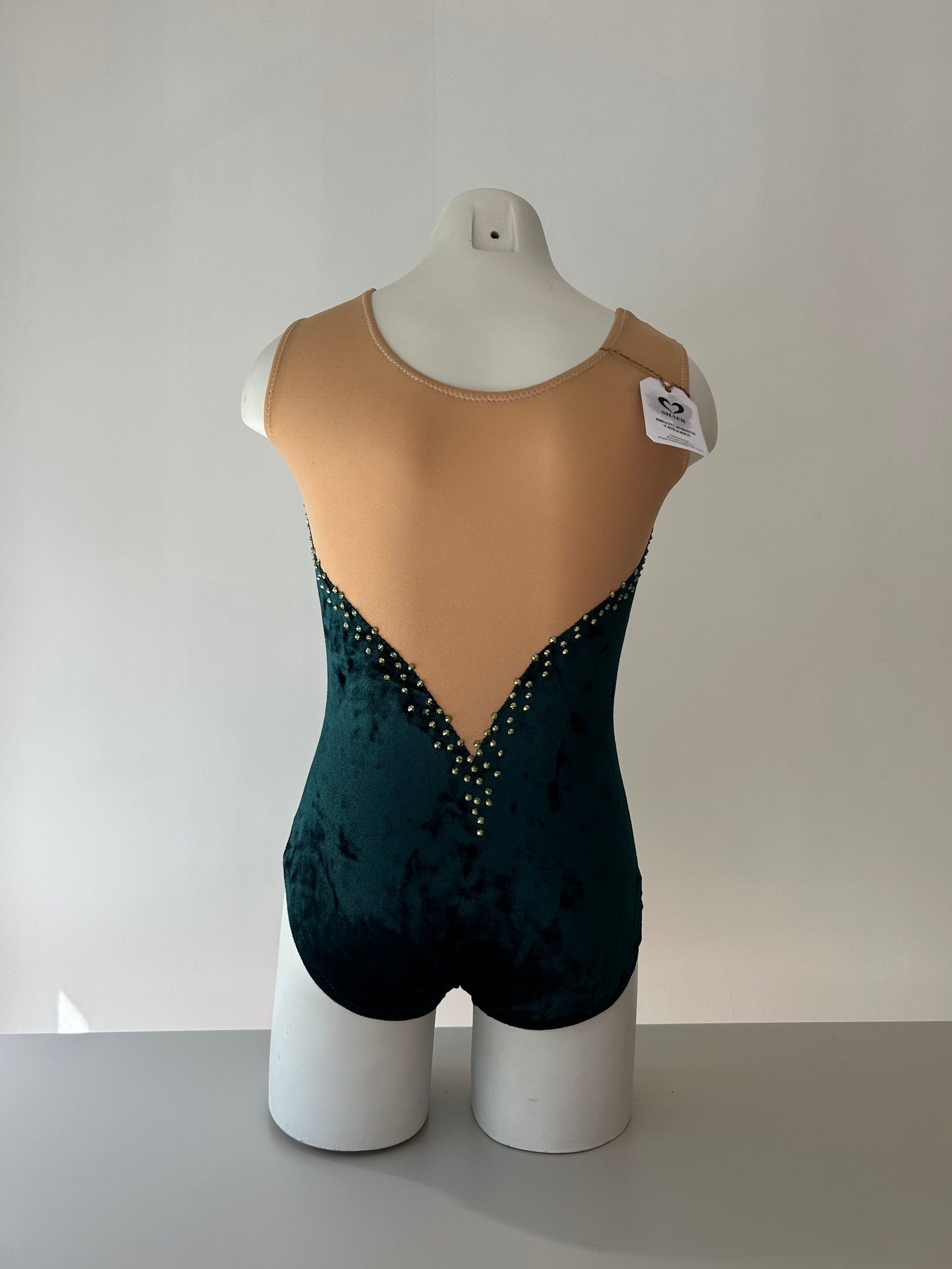 Maillot dorado y verde terciopelo ~ Talla 12