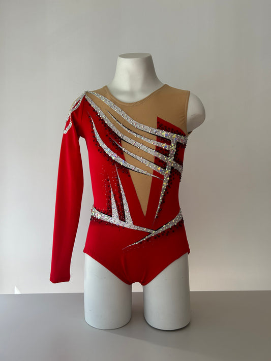 Maillot rojo y plata ~ Talla 14