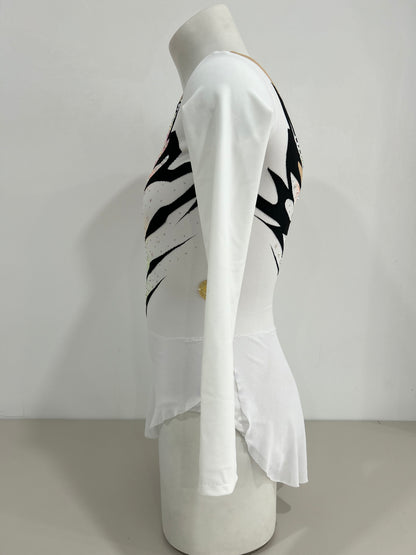 Maillot blanco,negro y flúor ~ Talla 14