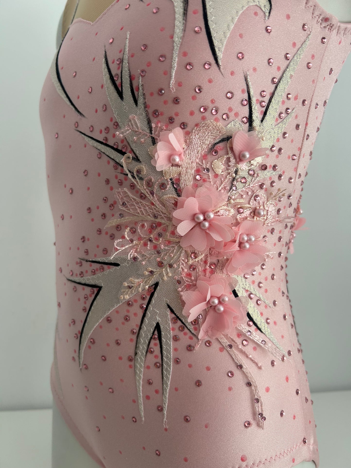Maillot rosa de flores  ~ Talla 12