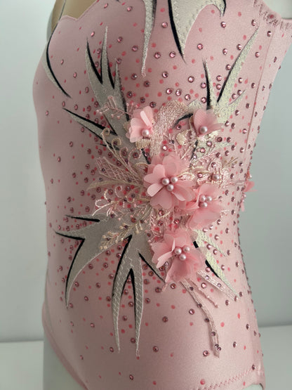 Maillot rosa de flores  ~ Talla 12