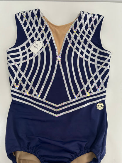 Maillot azul marino y plata ~ Talla S