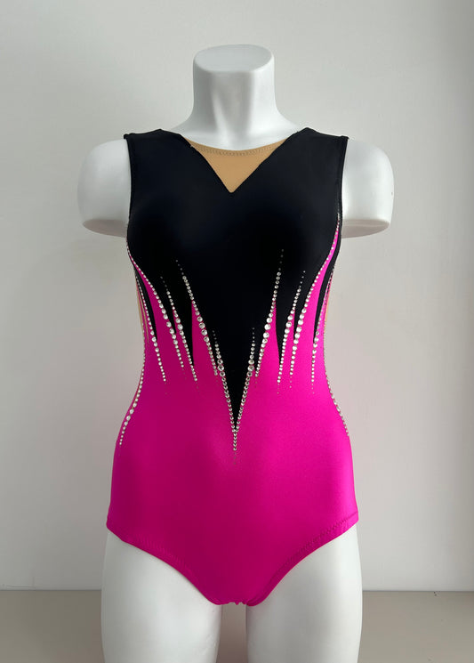 Maillot fucsia y negro ~ Talla 16