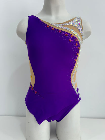 Maillot morado y plata ~ talla 12