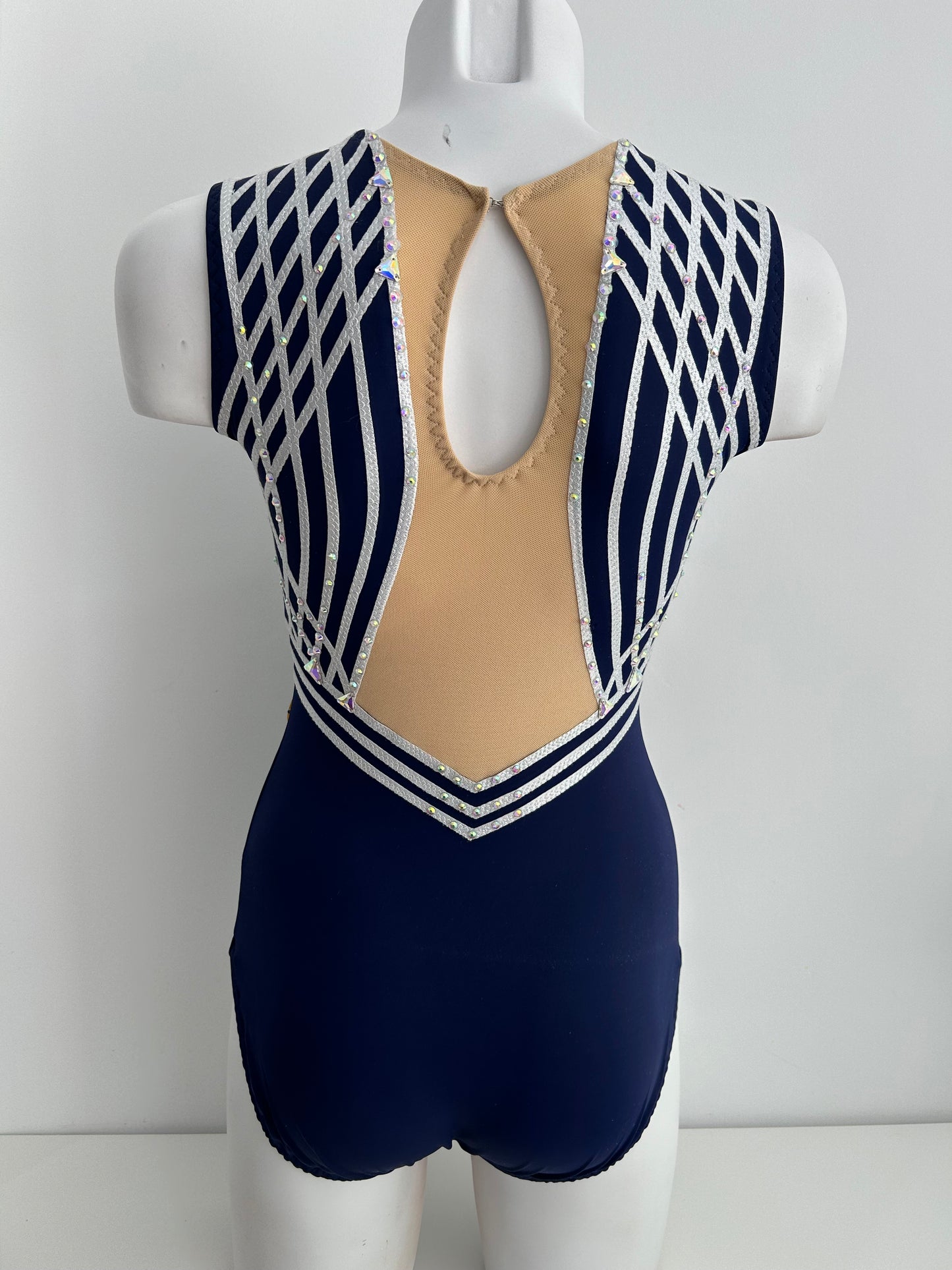 Maillot azul marino y plata ~ Talla S